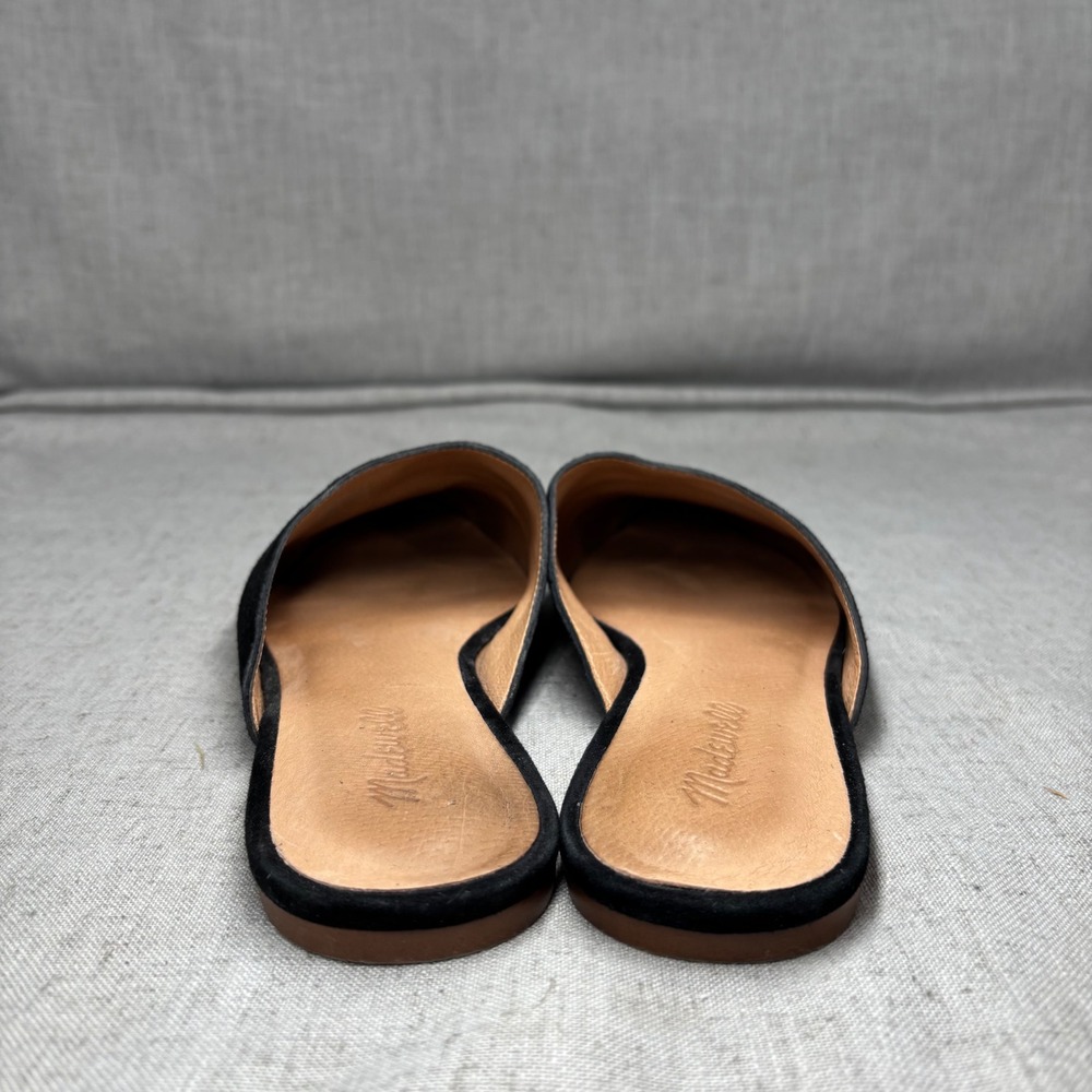 Madewell Remi Mule Black Suede Leather Pointed Toe Flat Slip On Shoe Women's 9.5 - Picture 6 of 9